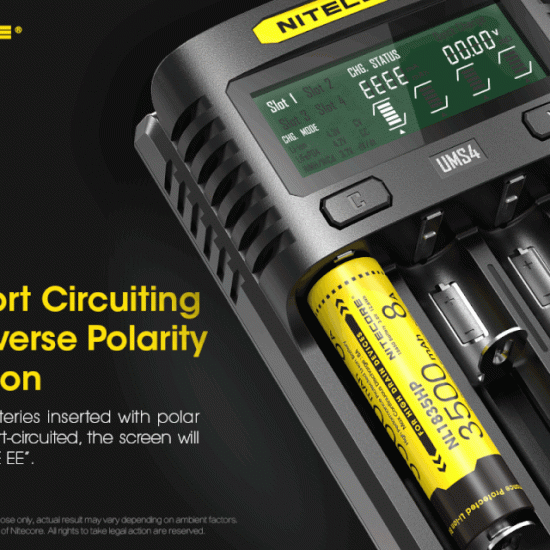 מטען סוללות מהיר 4 ערוצים NITECORE UMS4