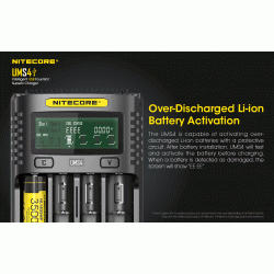 מטען סוללות מהיר 4 ערוצים NITECORE UMS4