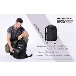 Nitecore BP25 Backpack 25 Liter Waterproof 