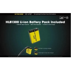 Nitecore HLB-1300: Battery Pack for UT27 Headlamp