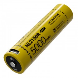 סוללת 21700 נטענת ע"י כבל  USB C גודל NITECORE NL2150R | 5000mAh    