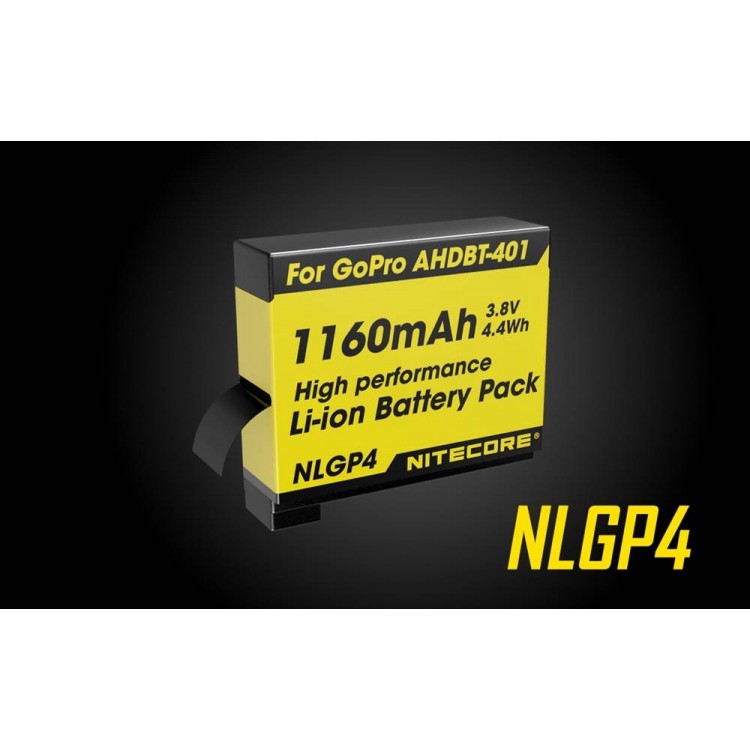 Nitecore NLGP4 Li-ion Battery GoPro HERO 4 Camera