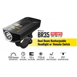 Nitecore BR35 1800 Lumen USB Rechargeable Bike Light