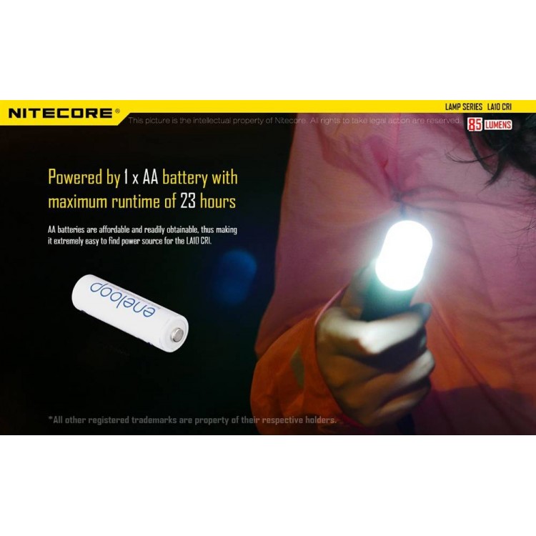 Nitecore LA10 CRI 85 Lumen Compact Lightweight Camping Lantern