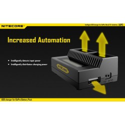 Nitecore UGP3 USB Dual Slot Charger GoPro Hero 3/3+ Battery