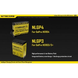 Nitecore UGP4 USB Dual Slot Charger GoPro Hero 3/4 Battery