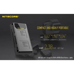 Nitecore UGP5 Dual Slot Charger, for GoPro Hero5 Battery