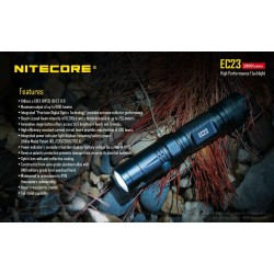 פנס טקטי קטן ועוצמתי 1800 לומן NITECORE EC23