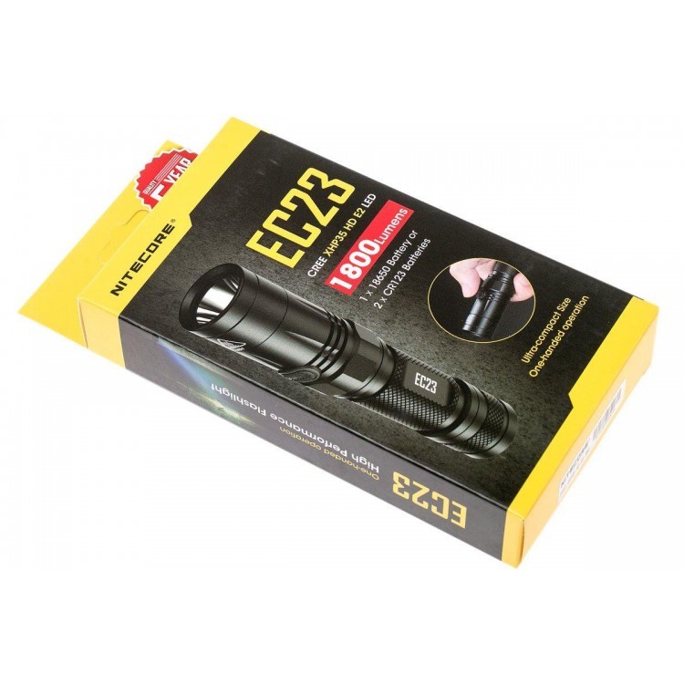 פנס טקטי קטן ועוצמתי 1800 לומן NITECORE EC23