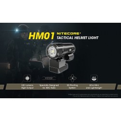 Nitecore HM01 320 Lumens 360 Degree Pivoting Helmet Light