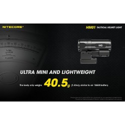 Nitecore HM01 320 Lumens 360 Degree Pivoting Helmet Light