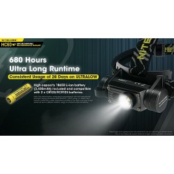 Nitecore HC60 v2 1200 Lumen Rechargeable Headlamp with 3400mAh Battery