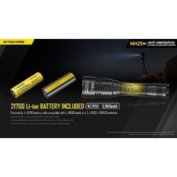 פנס טאקטי 1300 לומן 475 מטר הארה NITECORE MH25 v2