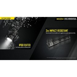 פנס טאקטי 1300 לומן 475 מטר הארה NITECORE MH25 v2