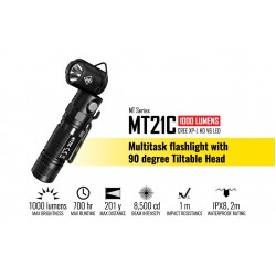 פנס לד טקטי מתכוונן 1000 לומן NITECORE MT21C