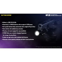 Nitecore NPL30 1200 Lumen Rail Mount Gun Flashlight