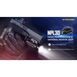 Nitecore NPL30 1200 Lumen Rail Mount Gun Flashlight