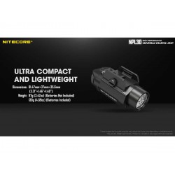 Nitecore NPL30 1200 Lumen Rail Mount Gun Flashlight