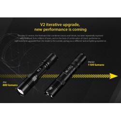 פנס טקטי קטן עוצמתי 1100 לומן NITECORE P10 V2