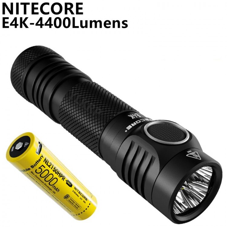 פנס קטן וחזק 4400 לומן נטען Nitecore E4K