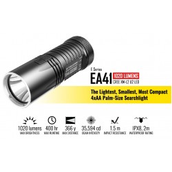 Nitecore EA41 1020 Lumens LED Flashlight - Uses 4xAA