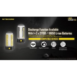 פנס מנורת קמפינג נטעת הכולל מטען נייד Nitecore LR60