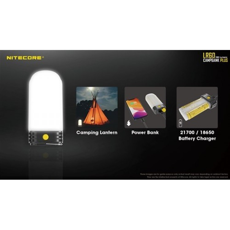 Nitecore LR60 280 Lumen LED Camping Light and Power Bank