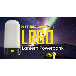 פנס מנורת קמפינג נטעת הכולל מטען נייד Nitecore LR60