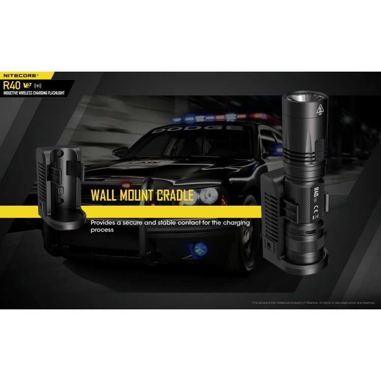 Nitecore R40 v2 1000 Lumen Police Rechargeable Flashlight Plus Charging Docks