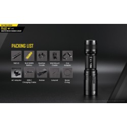 Nitecore R40 v2 1000 Lumen Police Rechargeable Flashlight Plus Charging Docks