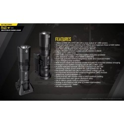 Nitecore R40 v2 1000 Lumen Police Rechargeable Flashlight Plus Charging Docks