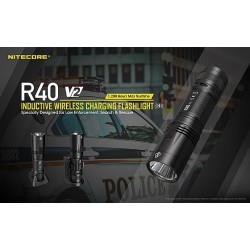 Nitecore R40 v2 1000 Lumen Police Rechargeable Flashlight Plus Charging Docks