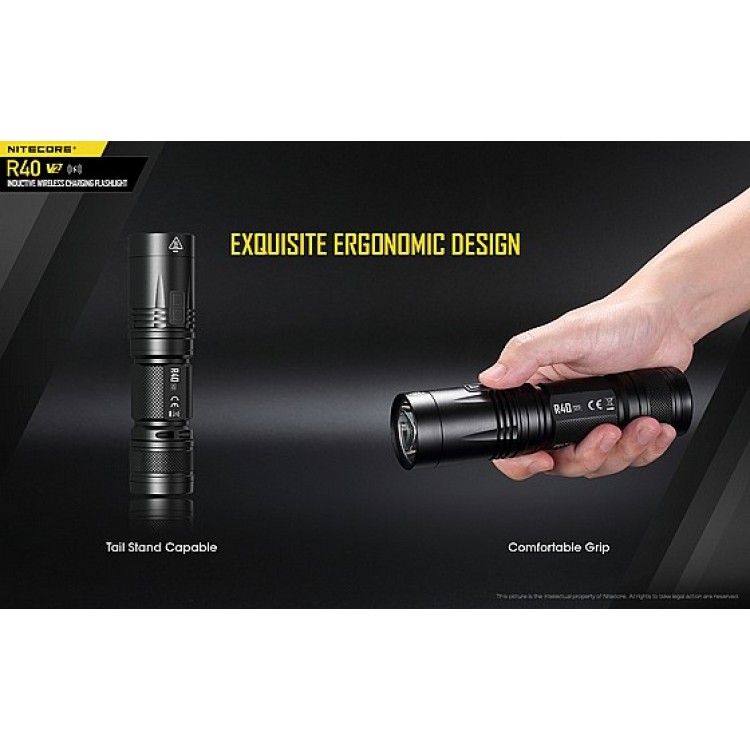 Nitecore R40 v2 1000 Lumen Police Rechargeable Flashlight Plus Charging Docks