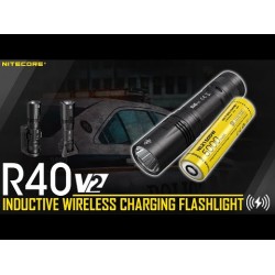 Nitecore R40 v2 1000 Lumen Police Rechargeable Flashlight Plus Charging Docks