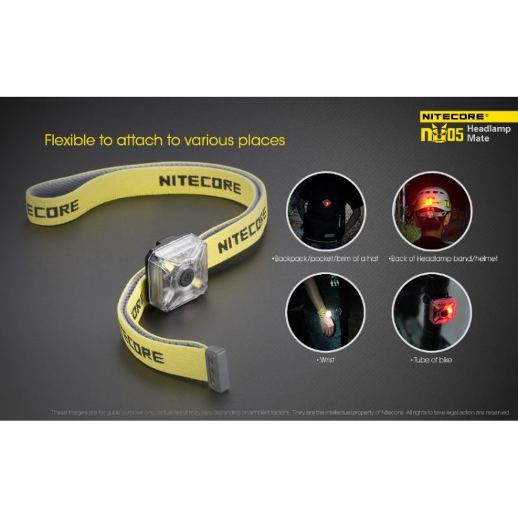 Nitecore NU05 Headlamp Mate & Safety Light kit (red-white)