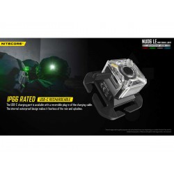   פנס סימון ואזהרה 4 צבעים נטען  NITECORE NU06 LE 