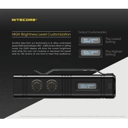 פנס לד קטן ועוצמתי 10000 לומן נטען NITECORE TM10K