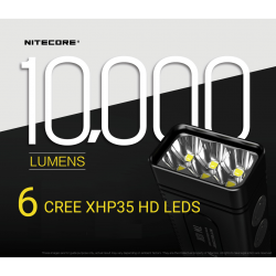 פנס לד קטן ועוצמתי 10000 לומן נטען NITECORE TM10K