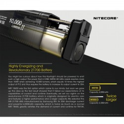 פנס לד קטן ועוצמתי 10000 לומן נטען NITECORE TM10K