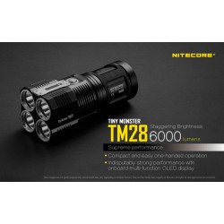 NITECORE TM28 6000 Lumen Rechargeable Flashlight