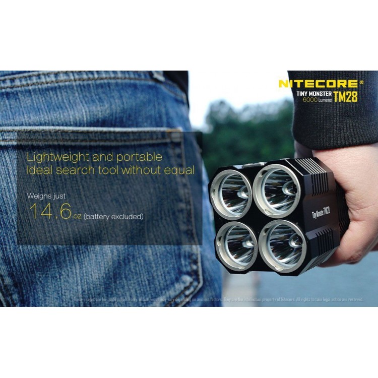 NITECORE TM28 6000 Lumen Rechargeable Flashlight