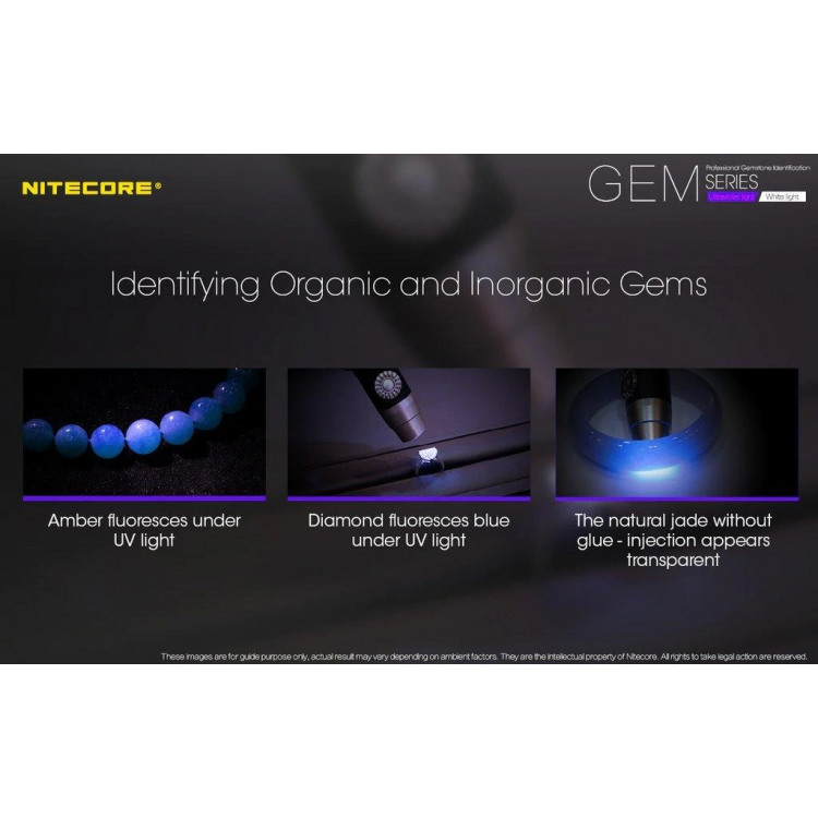 Nitecore GEM10UV UV LED Flashlight for Gem Identification