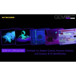 Nitecore GEM10UV UV LED Flashlight for Gem Identification