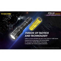 Nitecore P20i UV 1800 Lumen Rechargeable Flashlight with UV Light