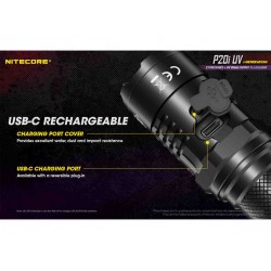 פנס נטען 1800 לומן כולל אולטרה סגול NITECORE P20i UV