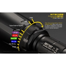 פנס טקטי 1000 לומן 4 צבעים וUV אולטרה סגול | NITECORE SRT7GT