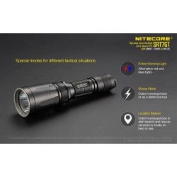 פנס טקטי 1000 לומן 4 צבעים וUV אולטרה סגול | NITECORE SRT7GT